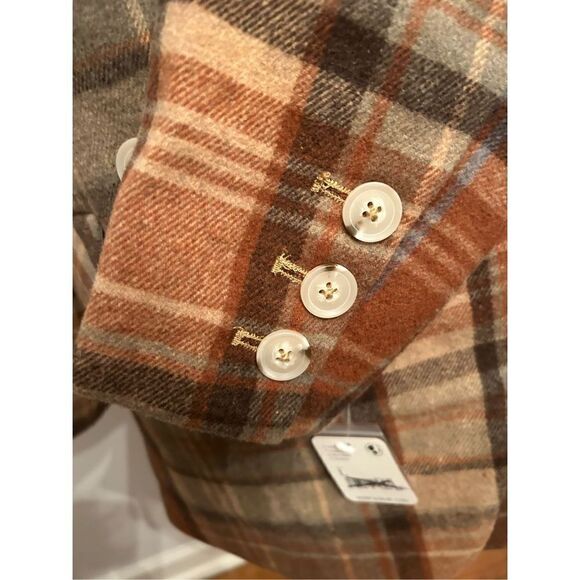 Free people Mari Plaid Blazer size large - Picture 5 of 9